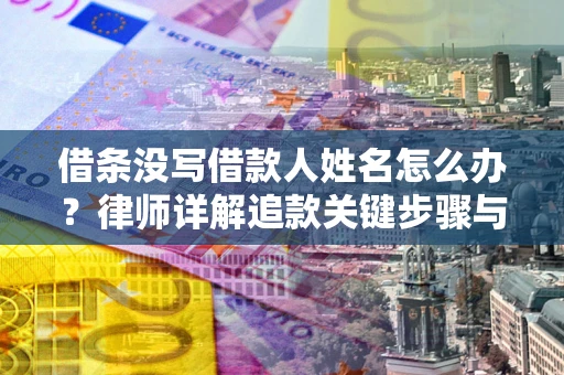 济南借条没写借款人姓名怎么办？律师详解追款关键步骤与证据链构建